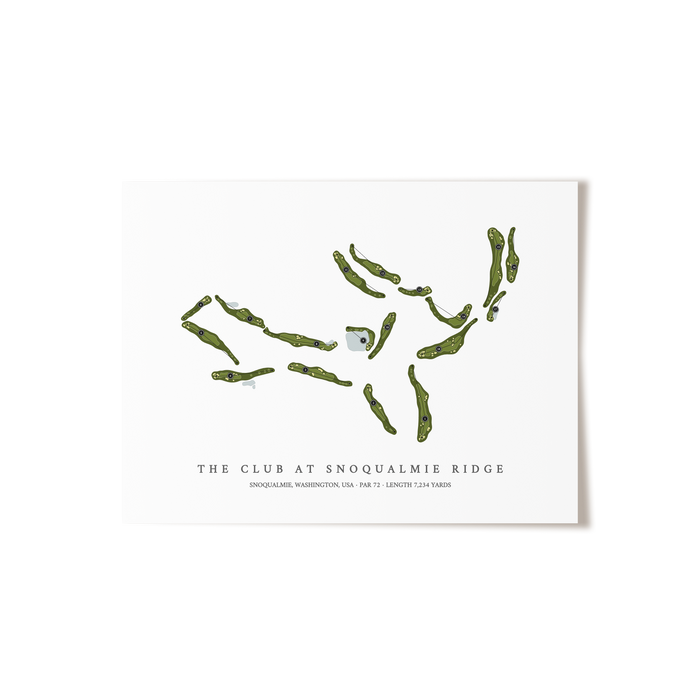 The Club at Snoqualmie Ridge | Golf Course Map | Unframed