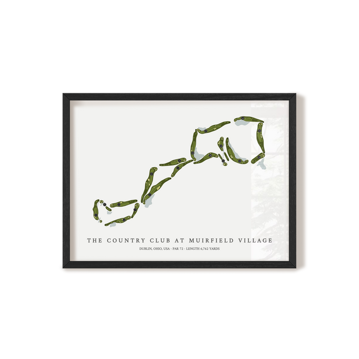 The Country Club at Muirfield Village | Golf Course Map | Black Frame