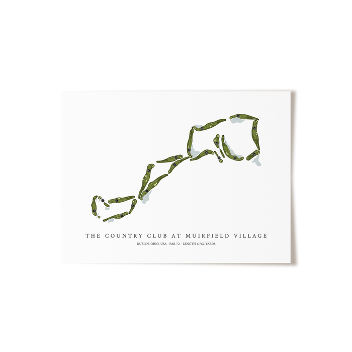The Country Club at Muirfield Village | Golf Course Map | Unframed