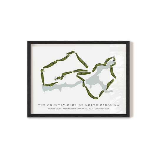 The Country Club of North Carolina - Dogwood Course | Golf Course Map | Black Frame