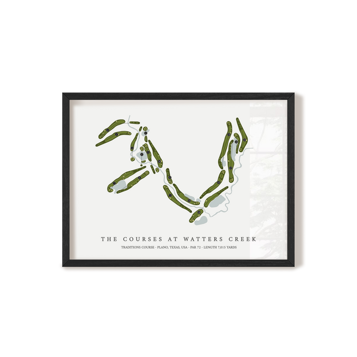 The Courses at Watters Creek - Traditions Course | Golf Course Map | Black Frame