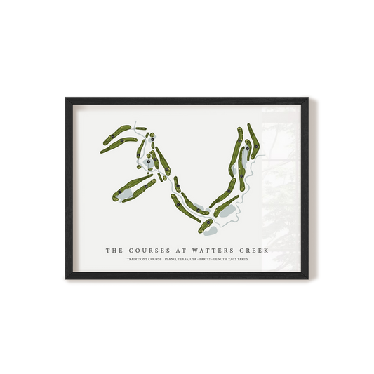 The Courses at Watters Creek - Traditions Course | Golf Course Map | Black Frame