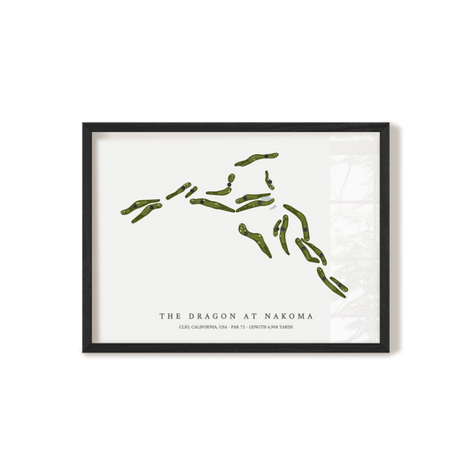 The Dragon at Nakoma | Golf Course Map | Black Frame