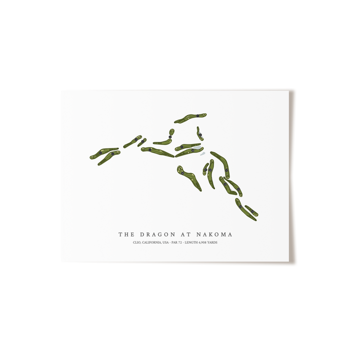 The Dragon at Nakoma | Golf Course Map | Unframed