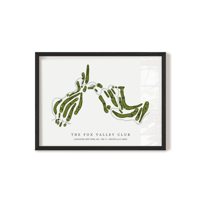 The Fox Valley Club | Golf Course Map | Black Frame