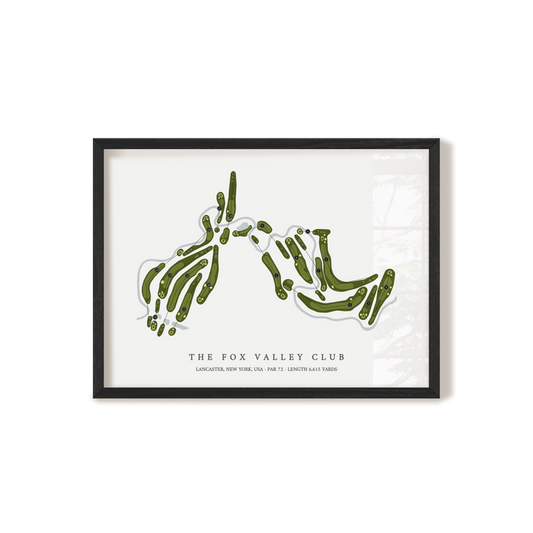The Fox Valley Club | Golf Course Map | Black Frame