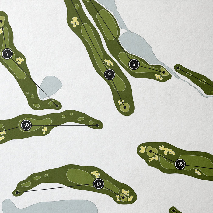 The Governors Club | Golf Course Map | Close Up