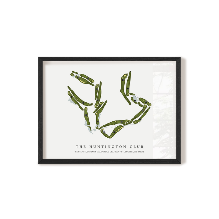 The Huntington Club | Golf Course Map | Black Frame