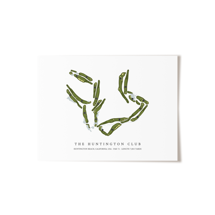 The Huntington Club | Golf Course Map | Unframed