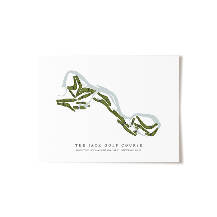 The Jack Golf Course | Golf Course Map | Unframed