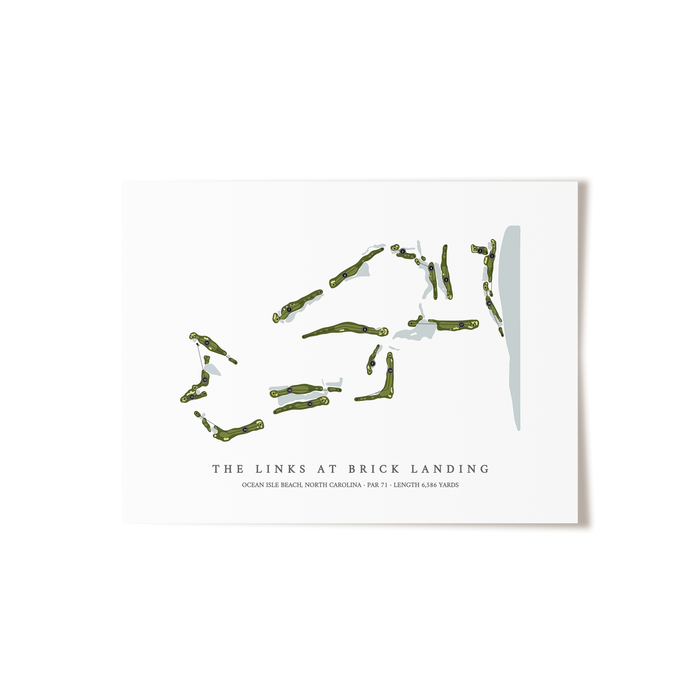 The Links At Brick Landing | Golf Course Map | Unframed
