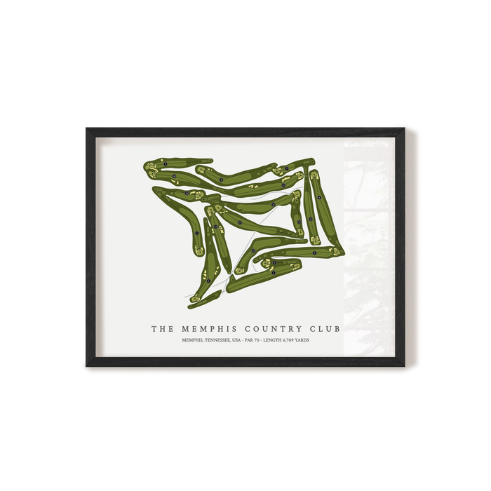 The Memphis Country Club | Golf Course Map | Black Frame