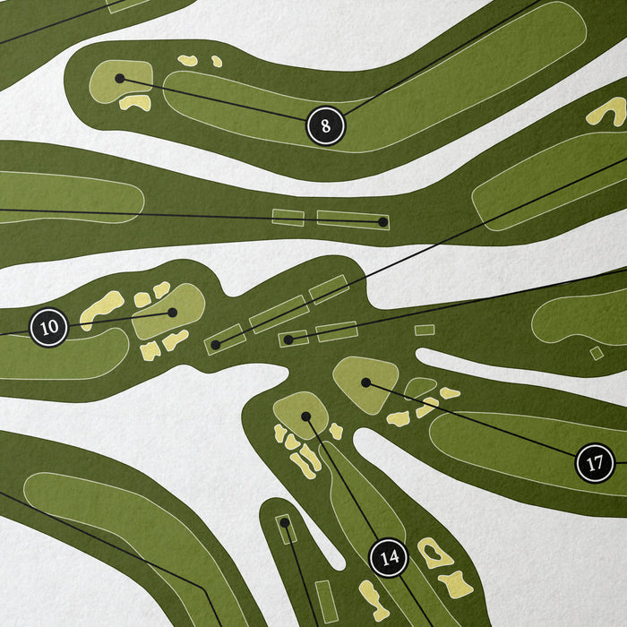 The Memphis Country Club | Golf Course Map | Close Up