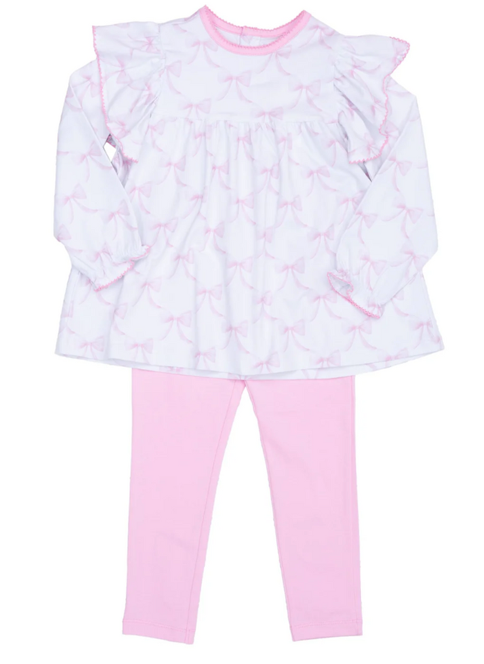 The Oaks-Abree Legging Set Pink Bows