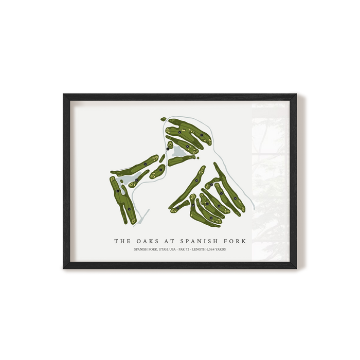 The Oaks at Spanish Fork | Golf Course Map | Black Frame