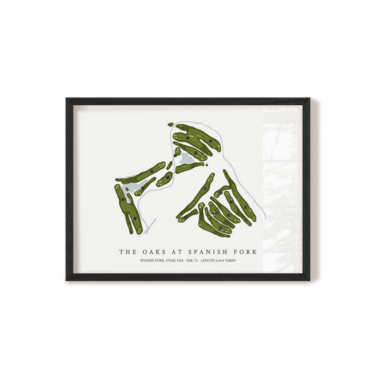 The Oaks at Spanish Fork | Golf Course Map | Black Frame
