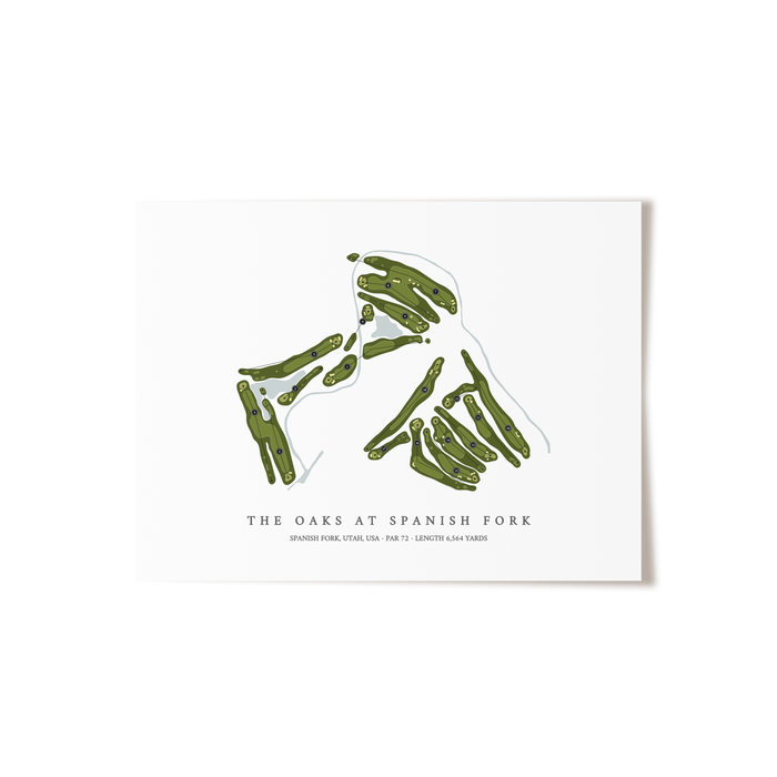 The Oaks at Spanish Fork | Golf Course Map | Unframed
