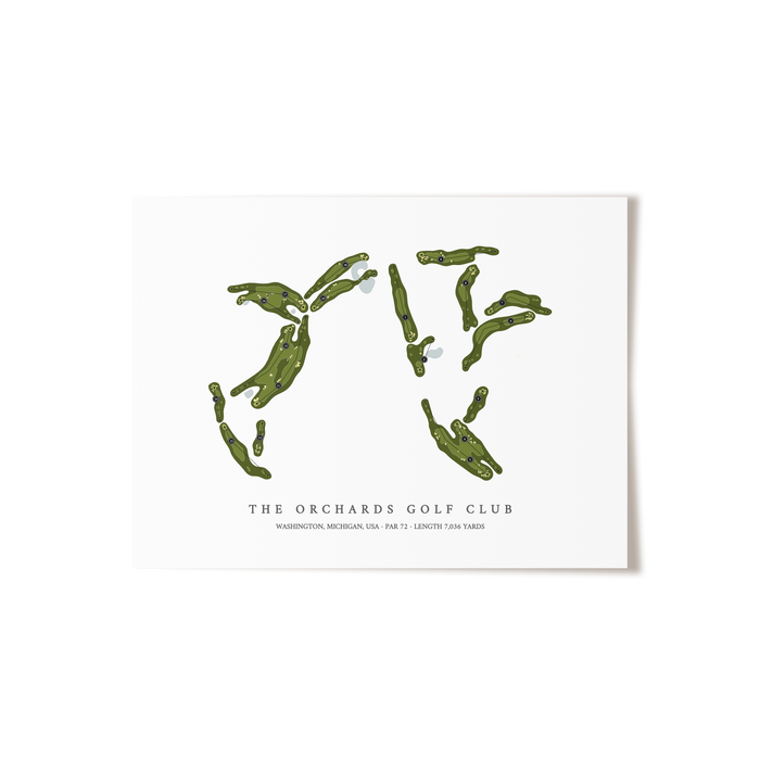 The Orchards Golf Club | Golf Course Map | Unframed