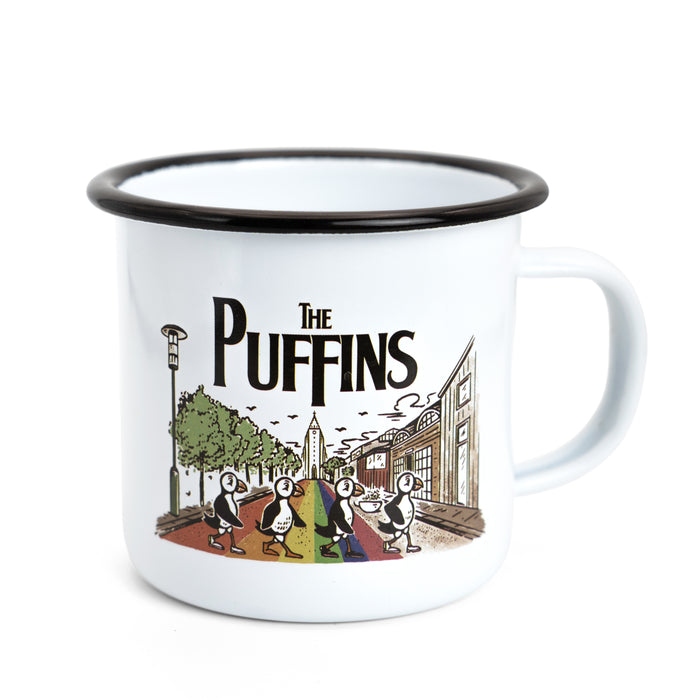 The Puffins - White Camping Mug
