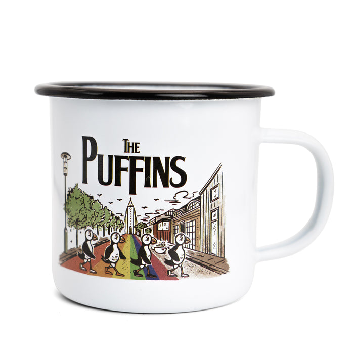 The Puffins - White Camping Mug