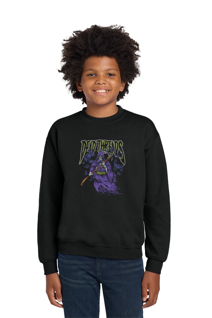 THE REAPER (KIDS) CREWNECK SWEATSHIRT - Halloween Limited Drop – Kids clothes – Dead Threads Apparel