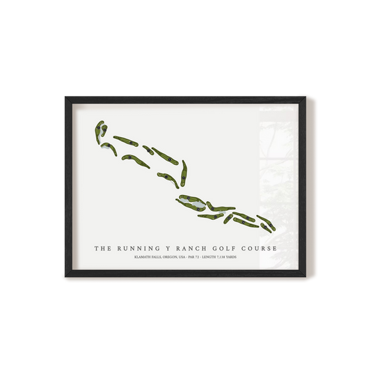 The Running Y Ranch Golf Course | Golf Course Map | Black Frame