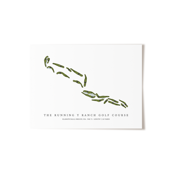 The Running Y Ranch Golf Course | Golf Course Map | Unframed