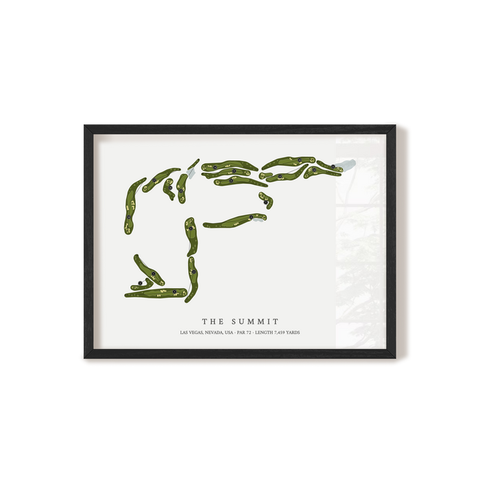 The Summit | Golf Course Map | Black Frame
