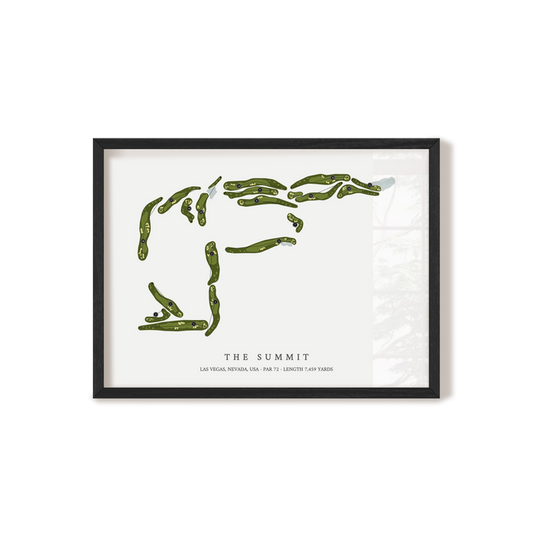 The Summit | Golf Course Map | Black Frame