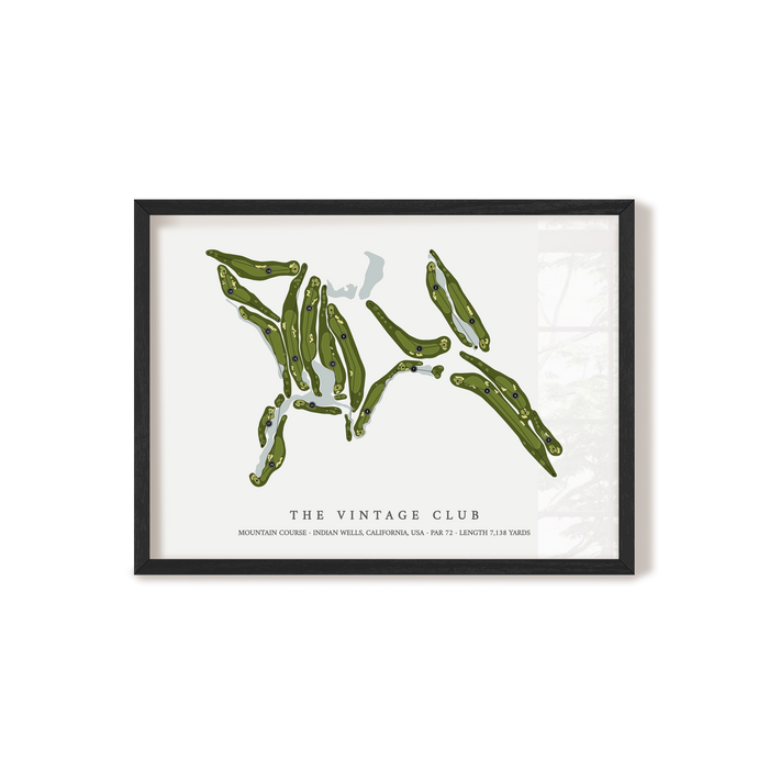 The Vintage Club - Mountain Course | Golf Course Map | Black Frame