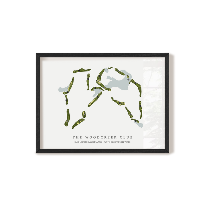 The Woodcreek Club | Golf Course Map | Black Frame