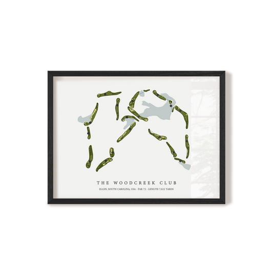The Woodcreek Club | Golf Course Map | Black Frame