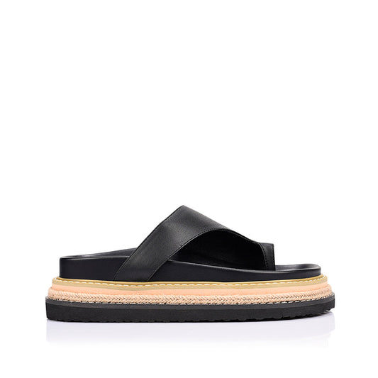 Thor Flatform Thongs - Black