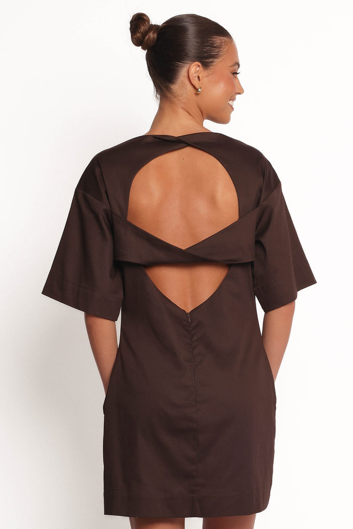 Petal and Pup USA DRESSES Thorne Mini Dress - Chocolate (Hold for Rack)