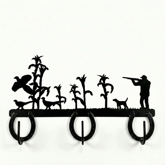 Three Hook Coat Rack - Horseshoe Style Hook