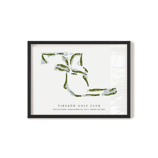 Tiburon Golf Club - The Gold Course | Golf Course Map | Black Frame