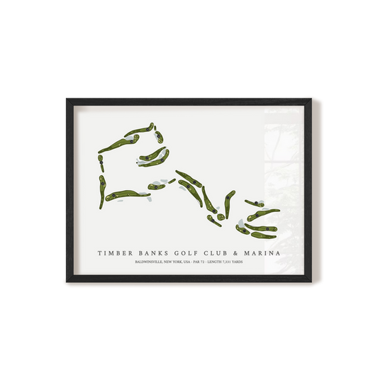 Timber Banks Golf Club & Marina | Golf Course Map | Black Frame