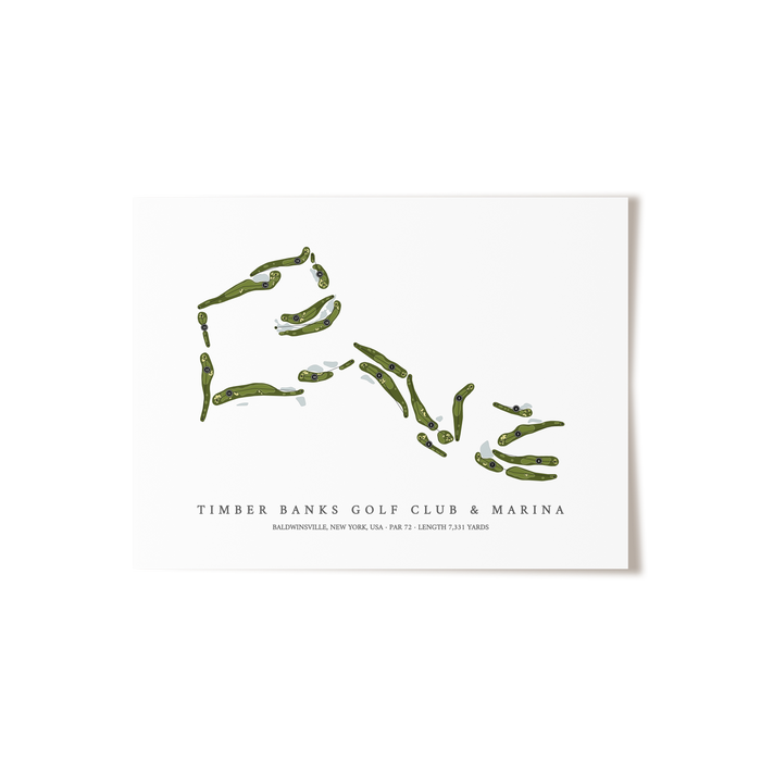 Timber Banks Golf Club & Marina | Golf Course Map | Unframed