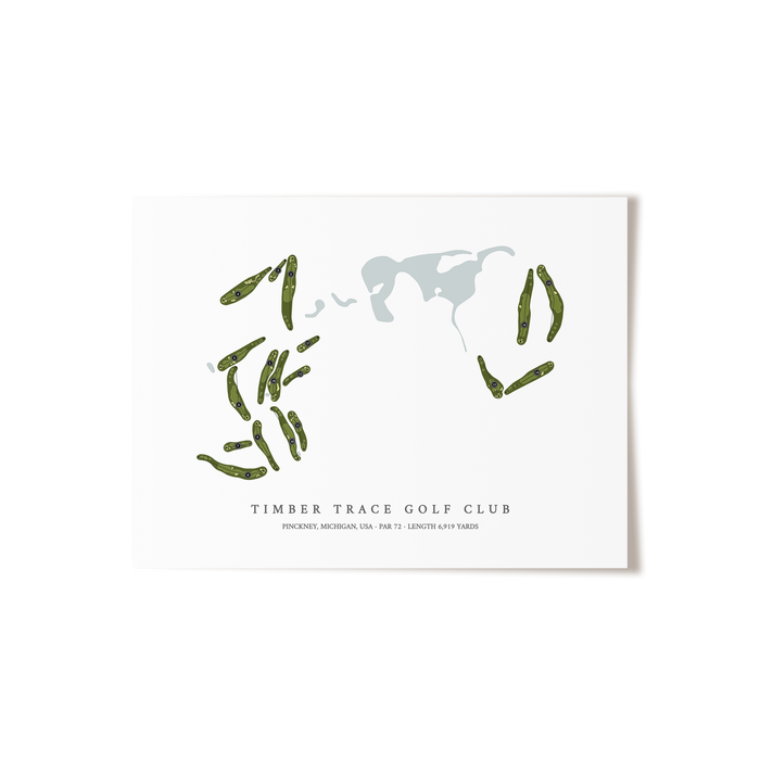 Timber Trace Golf Club | Golf Course Map | Unframed