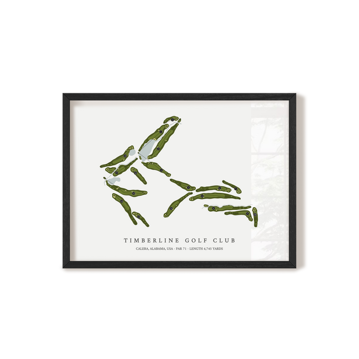 Timberline Golf Club | Golf Course Map | Black Frame