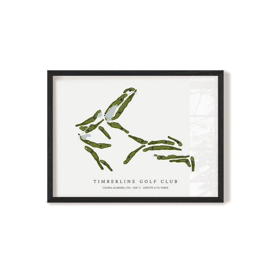 Timberline Golf Club | Golf Course Map | Black Frame