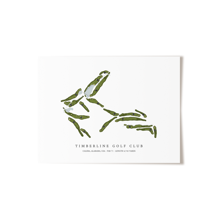 Timberline Golf Club | Golf Course Map | Unframed