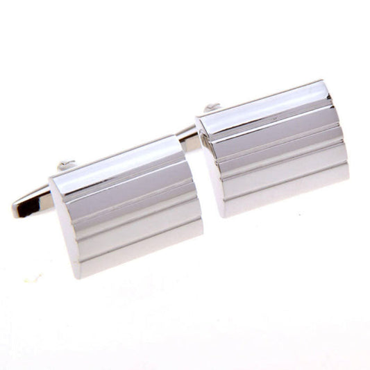 T.O. Collection Silver Cufflinks - Silver Square
