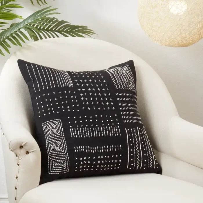 Tribal Treasures Embroidery Throw Pillow