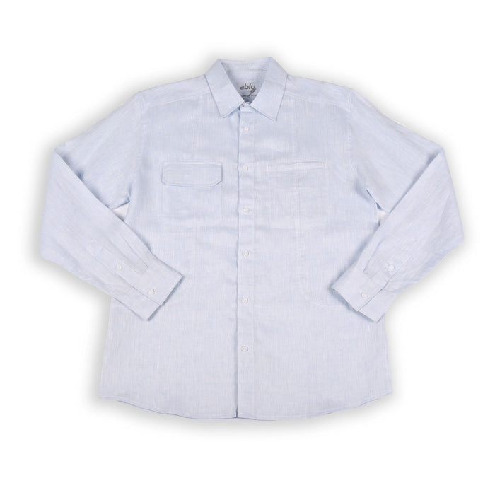 Tropic Breeze | Men's Long Sleeve Linen Shirt