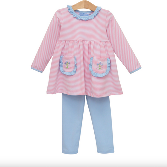 Trotter Street- Flower Bouquet Pant Set