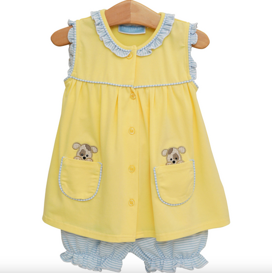 Trotter Street-Puppy Paws Bloomer Set