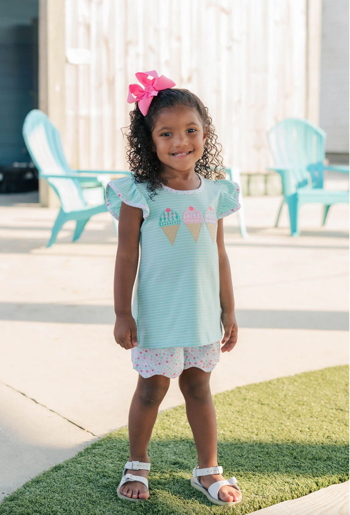 Trotter Street-Triple Scoop Flutter Short Set