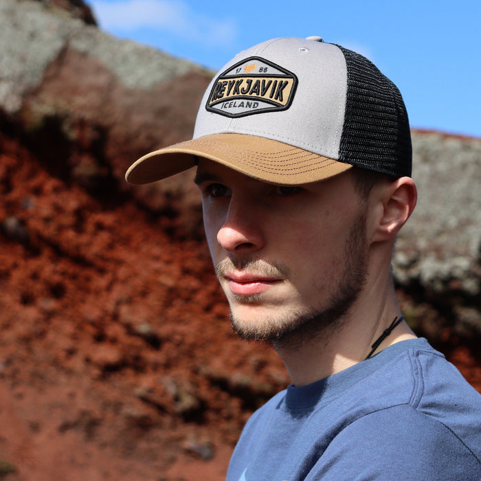 Trucker Cap - Reykjavik Midst - Gray/Caramel/Black