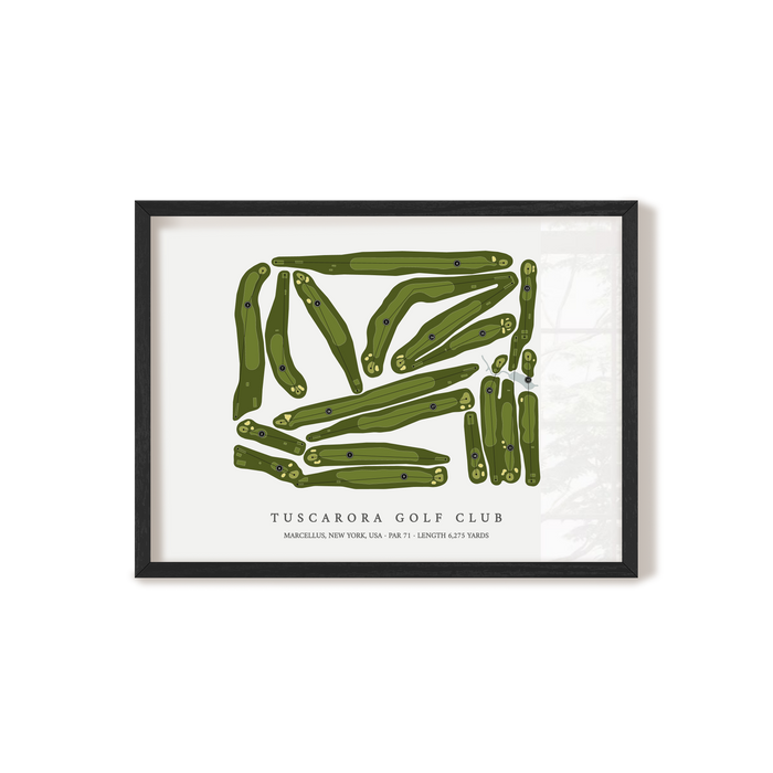 Tuscarora Golf Club | Golf Course Map | Black Frame